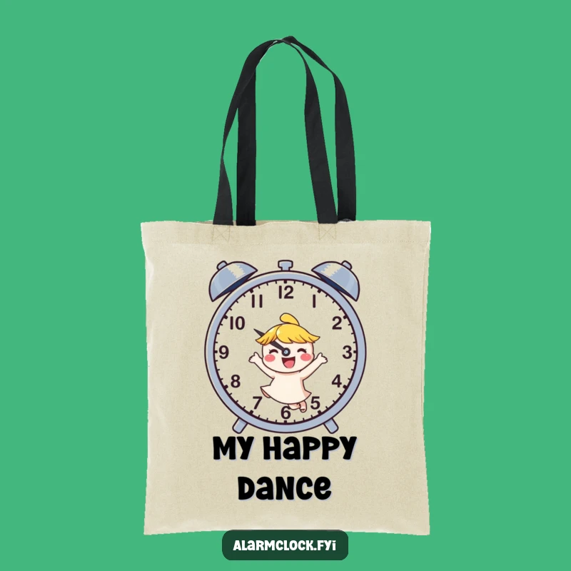 Funny Joyful Dancing Character Tote Bag - Carry Your Joy & Time!