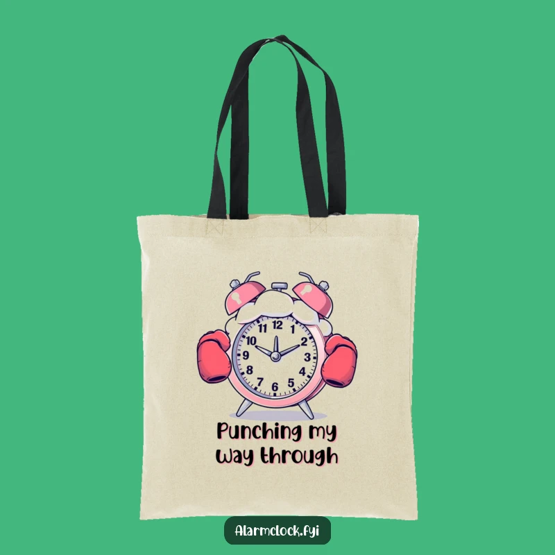 Funny Boxing Cloud Punch Tote Bag: Carry Your Morning Fight in Style